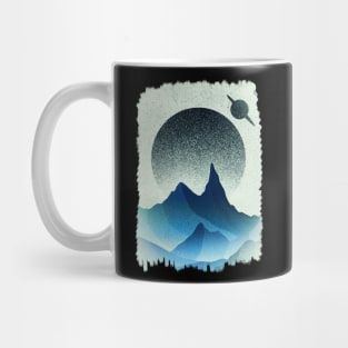 The blue space peak Mug